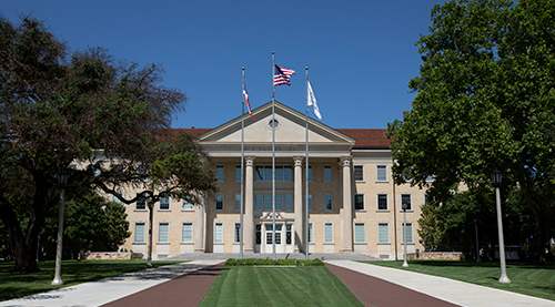 Front view of Sadler Hall