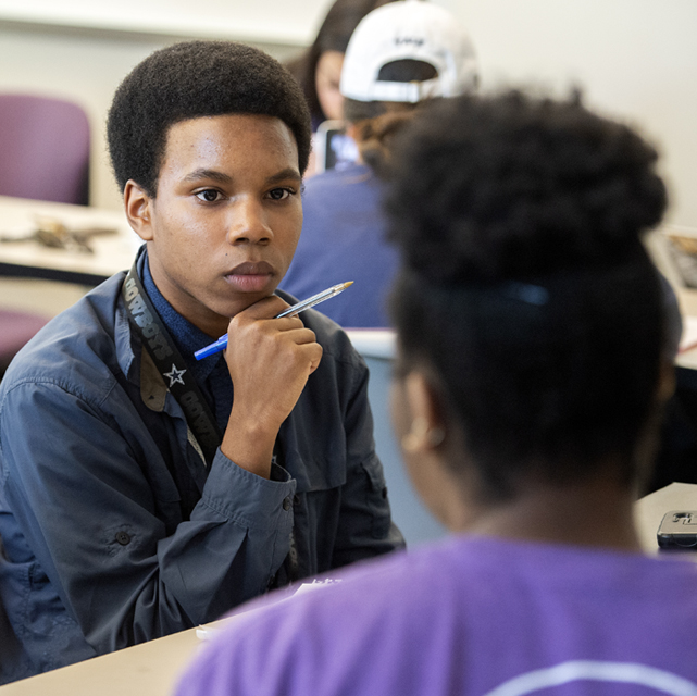 African american students in an Honors class