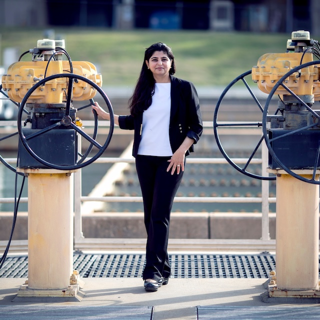 Energy MBA student at water treatment plant
